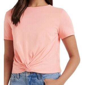Peach Twist Front Women's Top
